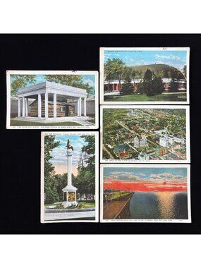 Vintage Postcard Lot Salt Lake City Utah Mormon Tabernacle Sea Gull Train Sunset